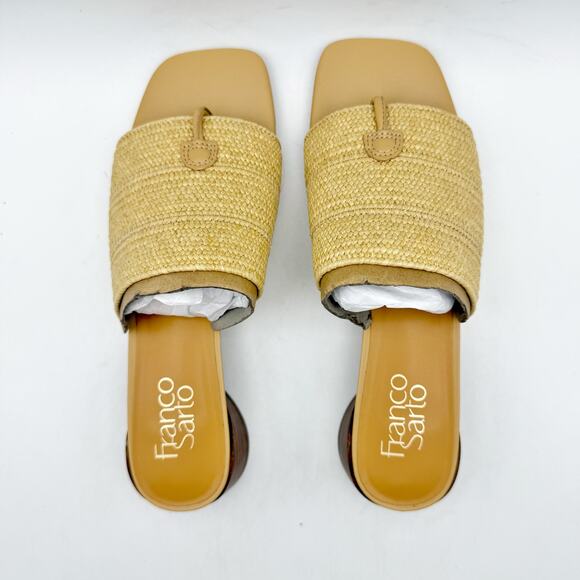 Franco Sarto Womens Loran Sandals US 6.5 M EU 36.5 Natural Beige Slip On NIB - Picture 10 of 12